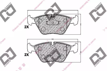 Комплект тормозных колодок BP1182 DJ PARTS